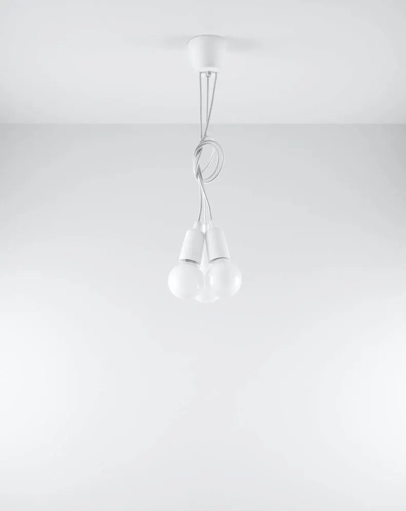 Lampa wisząca DIEGO 3 biała | sklep MIRAT  kolekcja diego