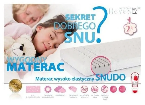 Materac piankowy Snudo 90x180 H2 i H3 wysokoelastyczny | MIRAT.