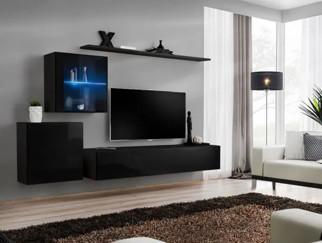 Meblościanka SWITCH XV wisząca z podświetleniem LED | MIRAT. w stylu  kolekcja SWITCH