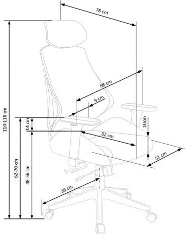 Fotel biurowy HASEL czarny szary mechanizm Multiblock | MIRAT. w stylu  kolekcja