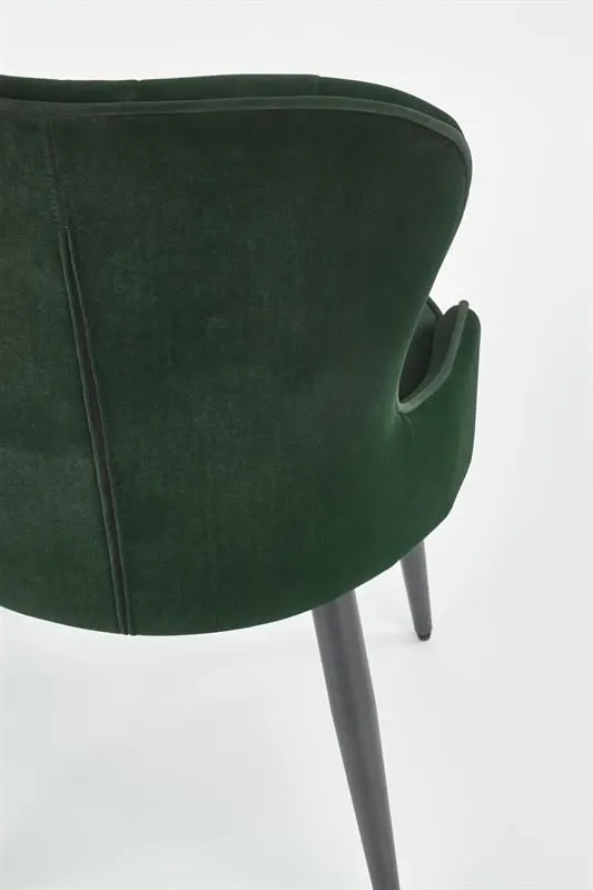 Krzesło K366 VELVET ciemno zielone na metalowych nogach | MIRAT. styl GLAMOUR