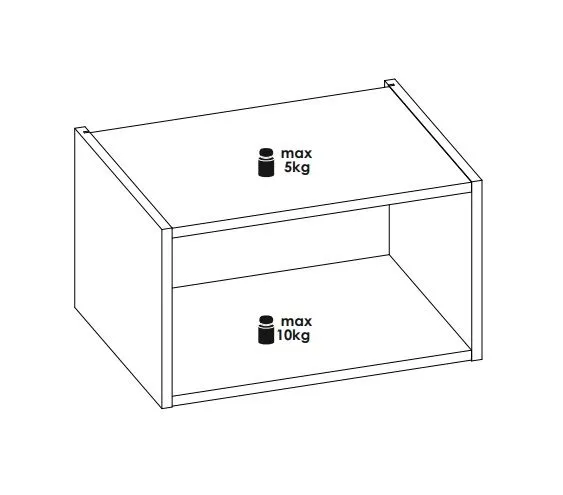 Półka wisząca NOVA COAST EVOKE 50x29cm dąb coast evoke polska produkcja I sklep meblowy MIRAT. styl SKANDYNAWSKI kolekcja NOVA