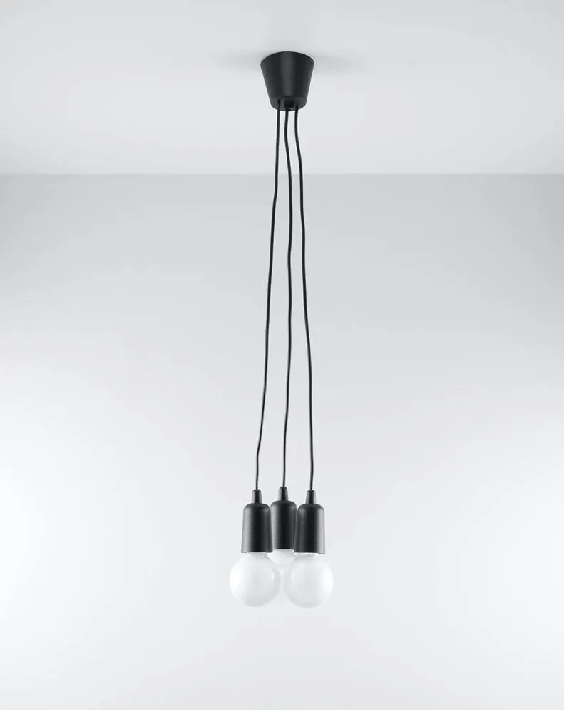 Lampa wisząca DIEGO 3 czarna | sklep MIRAT  kolekcja diego