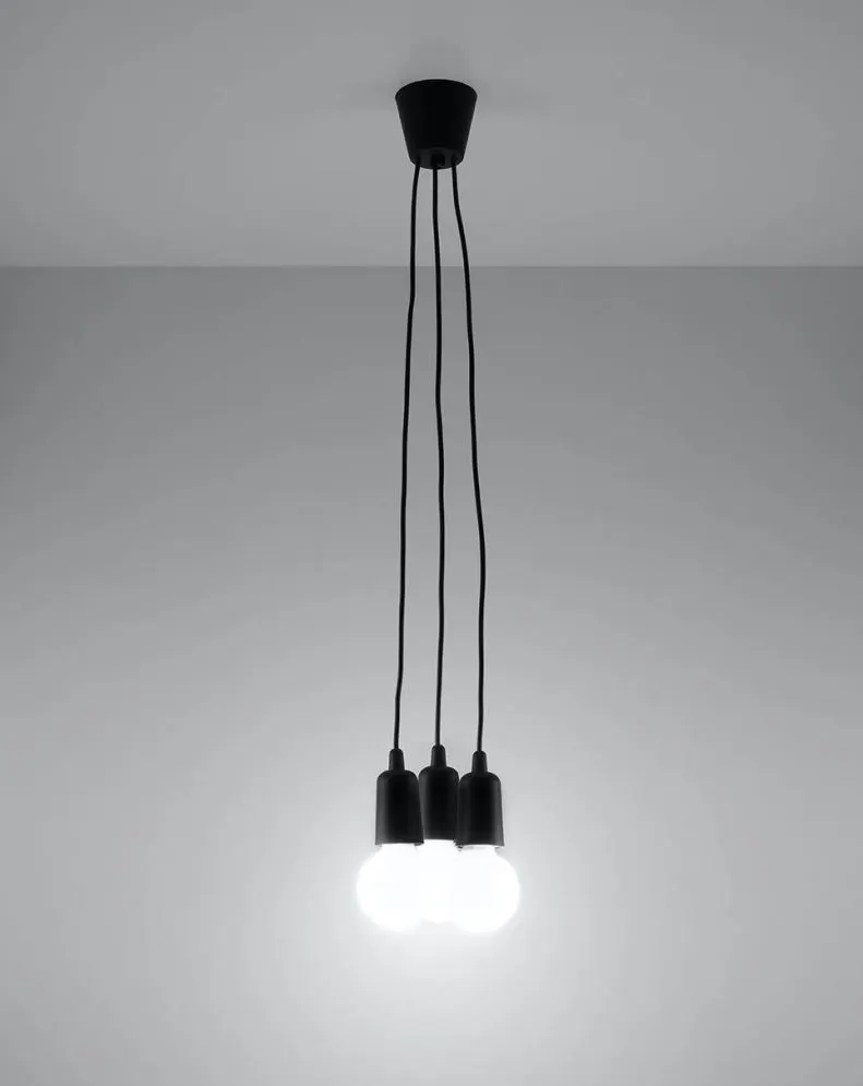 Lampa wisząca DIEGO 3 czarna | sklep MIRAT  kolekcja diego