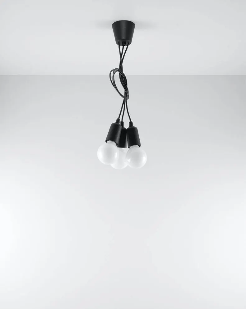 Lampa wisząca DIEGO 3 czarna | sklep MIRAT  kolekcja diego