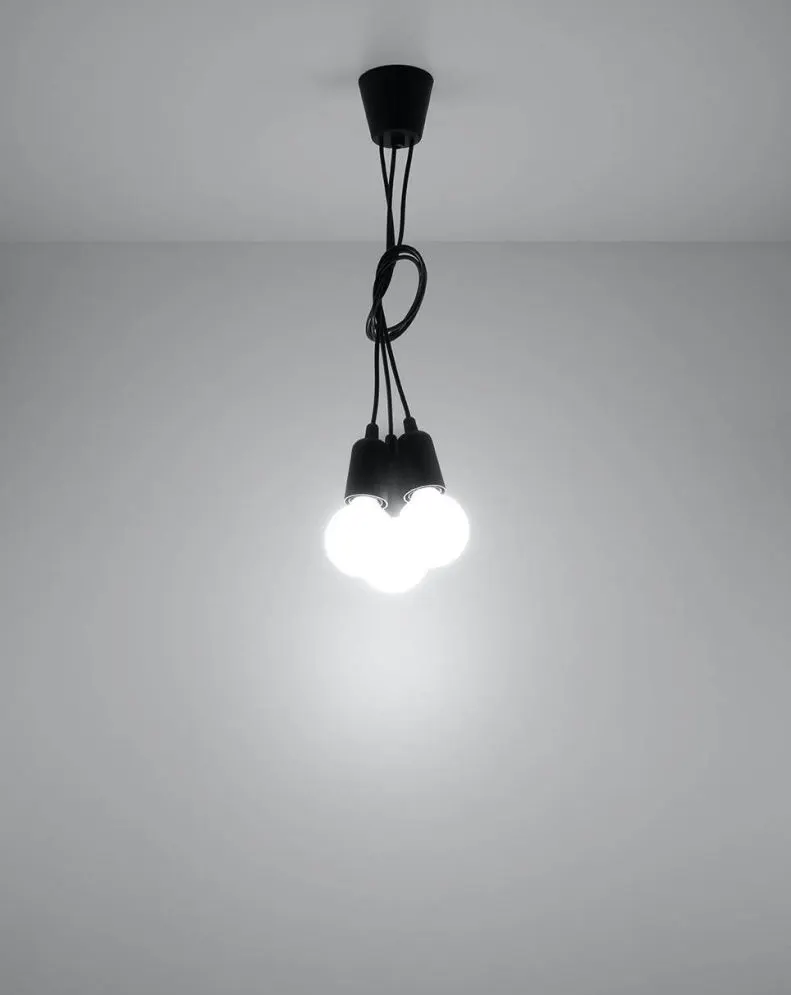 Lampa wisząca DIEGO 3 czarna | sklep MIRAT  kolekcja diego