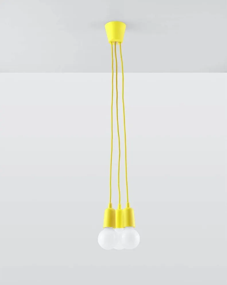 Lampa wisząca DIEGO 3 żółta | sklep MIRAT kolekcja diego