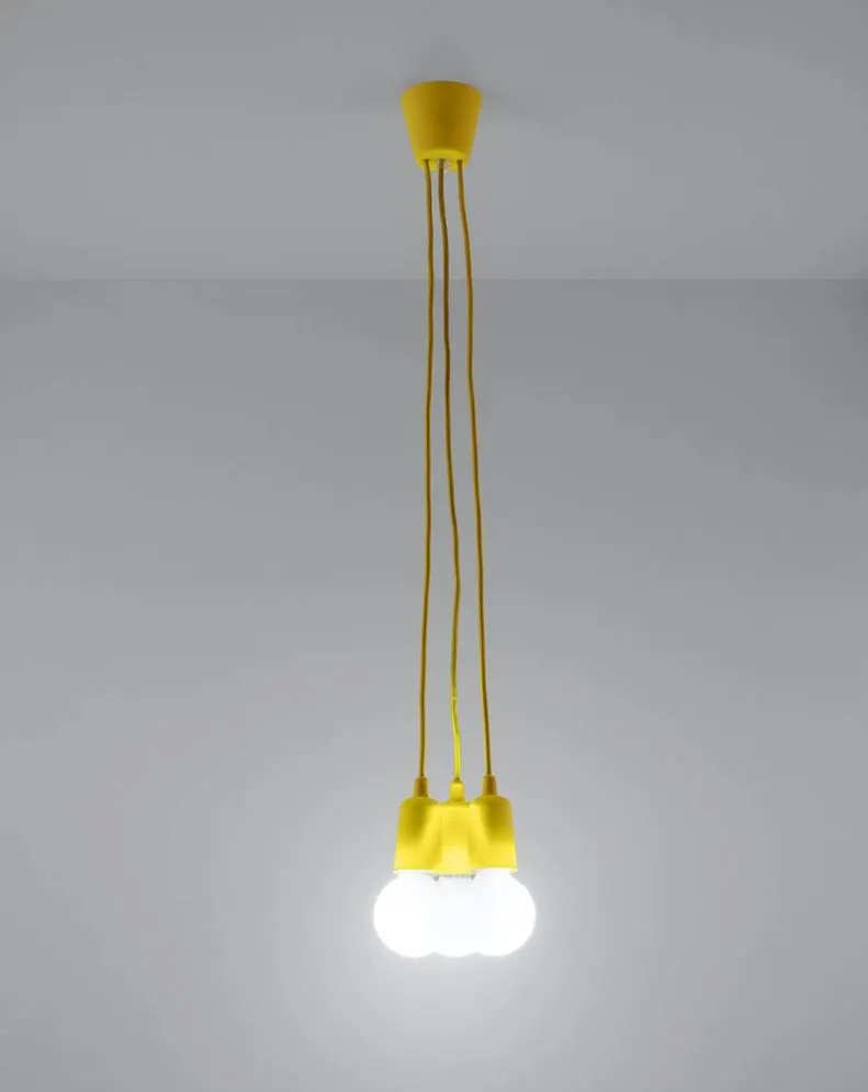 Lampa wisząca DIEGO 3 żółta | sklep MIRAT kolekcja diego