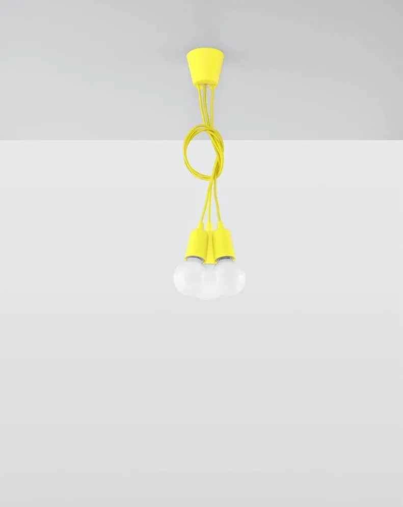 Lampa wisząca DIEGO 3 żółta | sklep MIRAT kolekcja diego