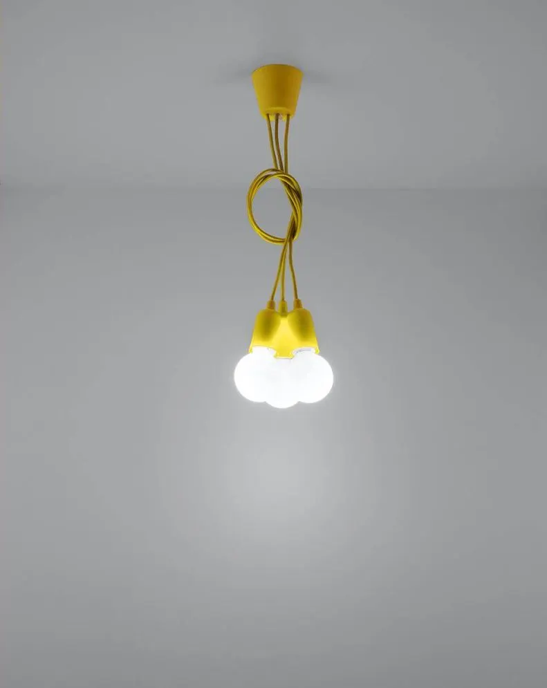 Lampa wisząca DIEGO 3 żółta | sklep MIRAT kolekcja diego