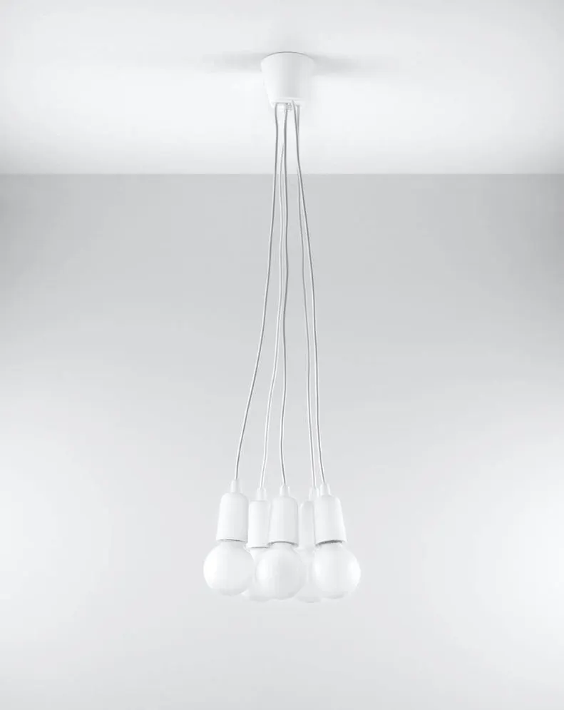Lampa wisząca DIEGO 5 biała | sklep MIRAT kolekcja diego