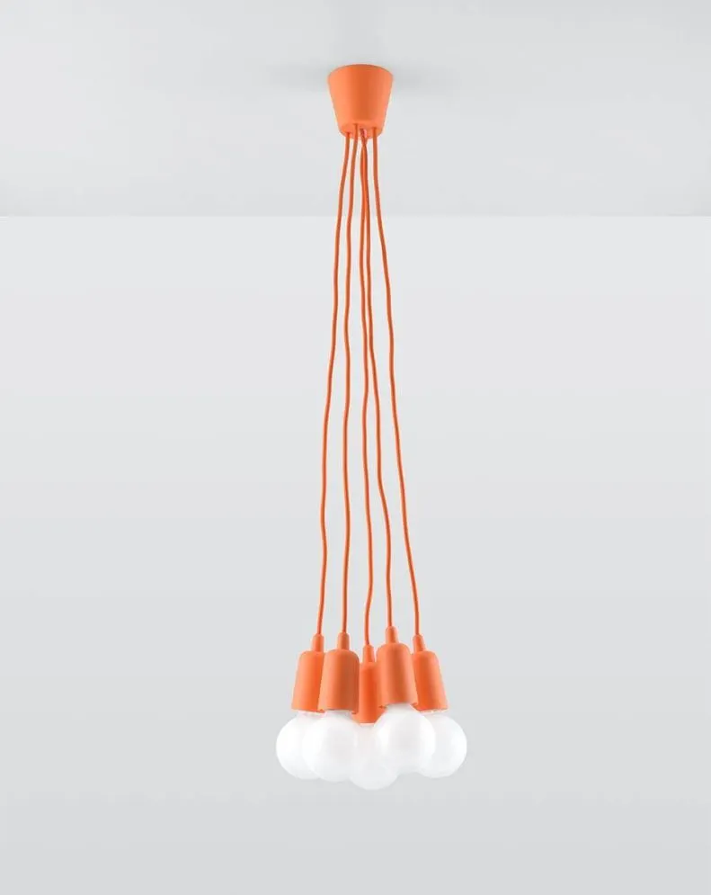 Lampa wisząca DIEGO 5 pomarańczowy | sklep MIRAT  kolekcja diego