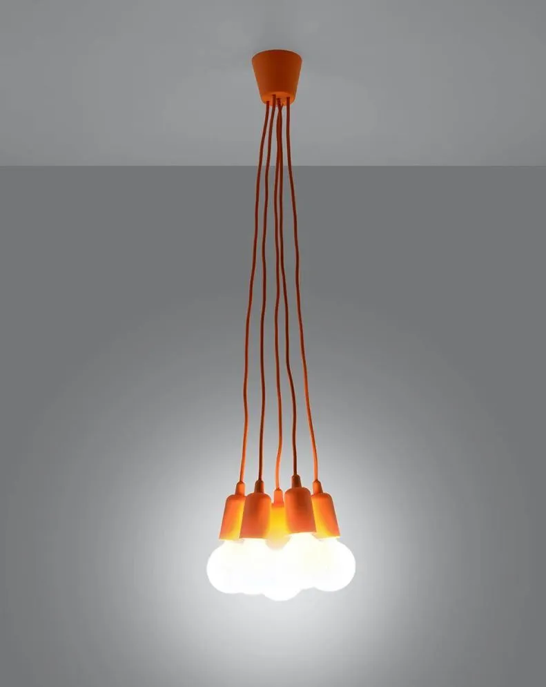 Lampa wisząca DIEGO 5 pomarańczowy | sklep MIRAT  kolekcja diego