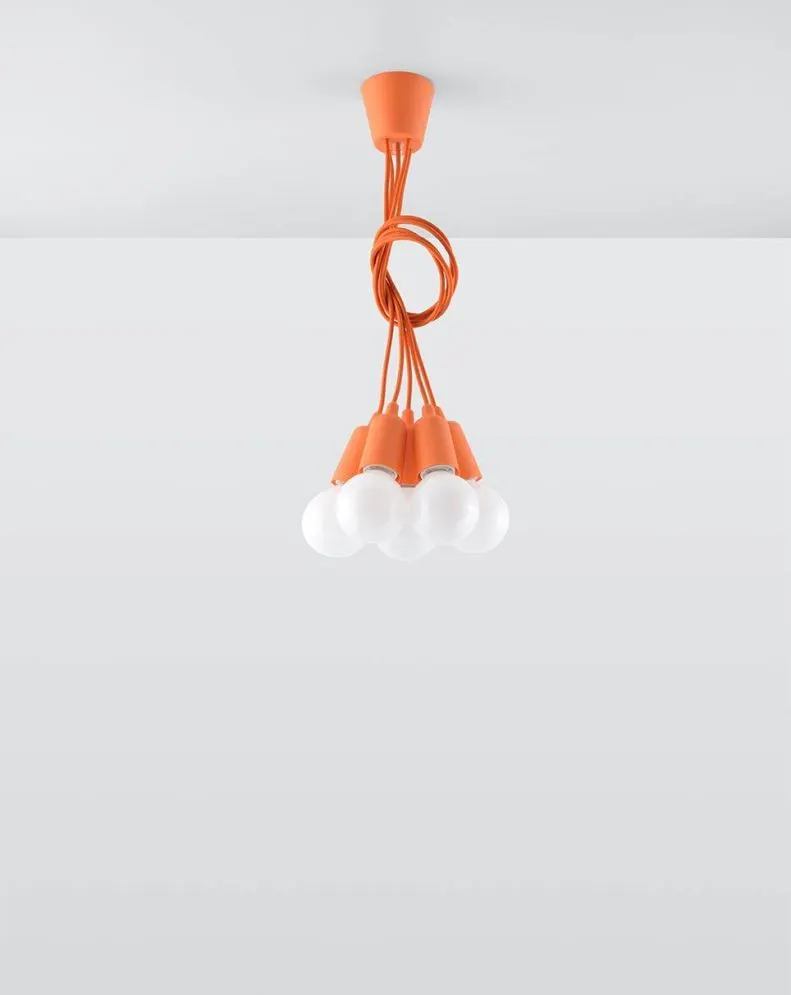 Lampa wisząca DIEGO 5 pomarańczowy | sklep MIRAT  kolekcja diego