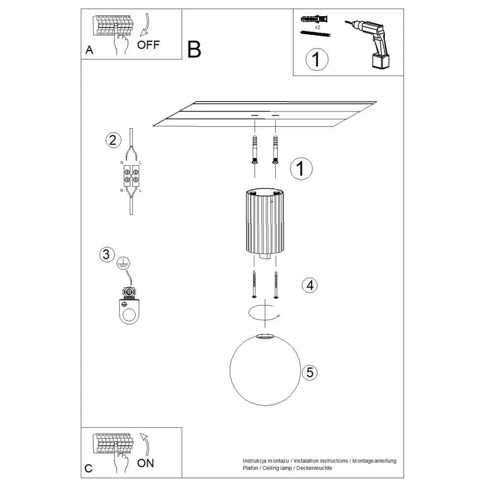 Plafon HALO czarny IP44 | sklep MIRAT  kolekcja halo