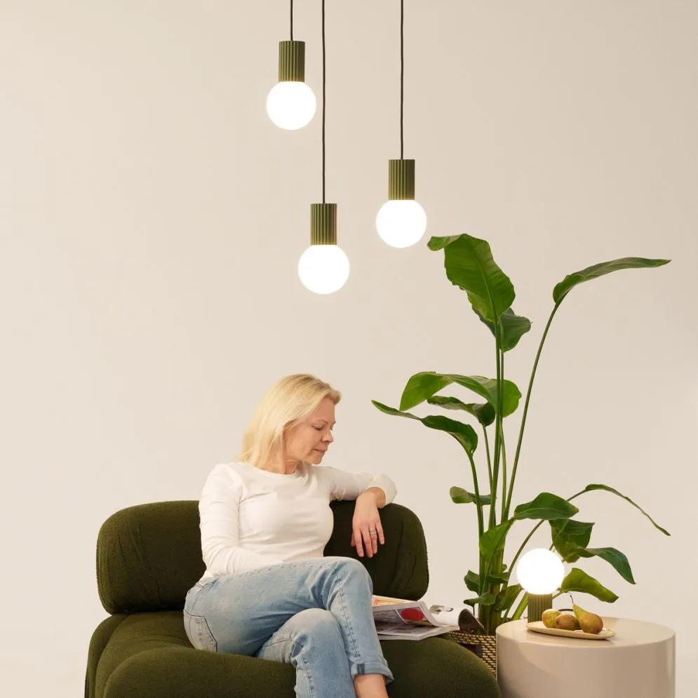 Lampa wisząca HALO 1 zielona oliwka | sklep MIRAT  kolekcja halo