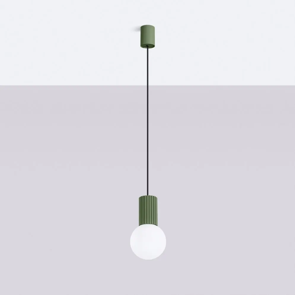 Lampa wisząca HALO 1 zielona oliwka | sklep MIRAT  kolekcja halo