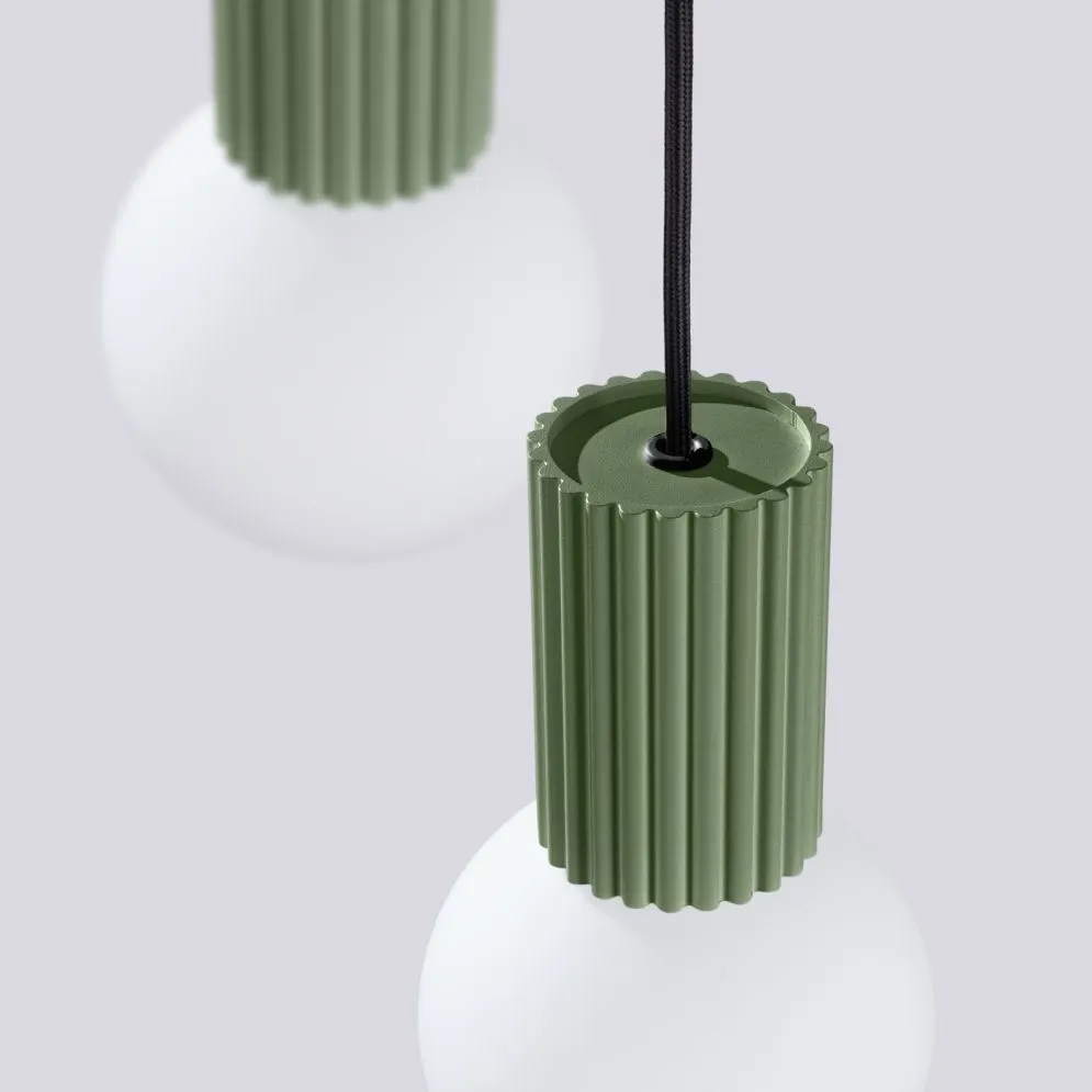 Lampa wisząca HALO 3P zielona oliwka | sklep MIRAT  kolekcja halo