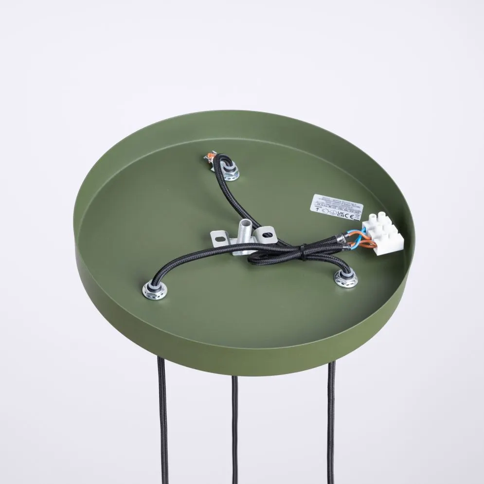 Lampa wisząca HALO 3P zielona oliwka | sklep MIRAT  kolekcja halo