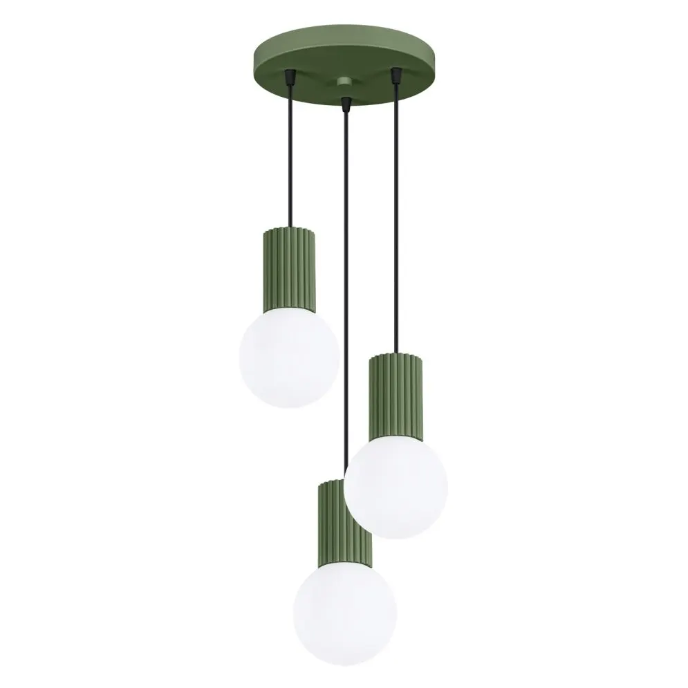 Lampa wisząca HALO 3P zielona oliwka | sklep MIRAT  kolekcja halo