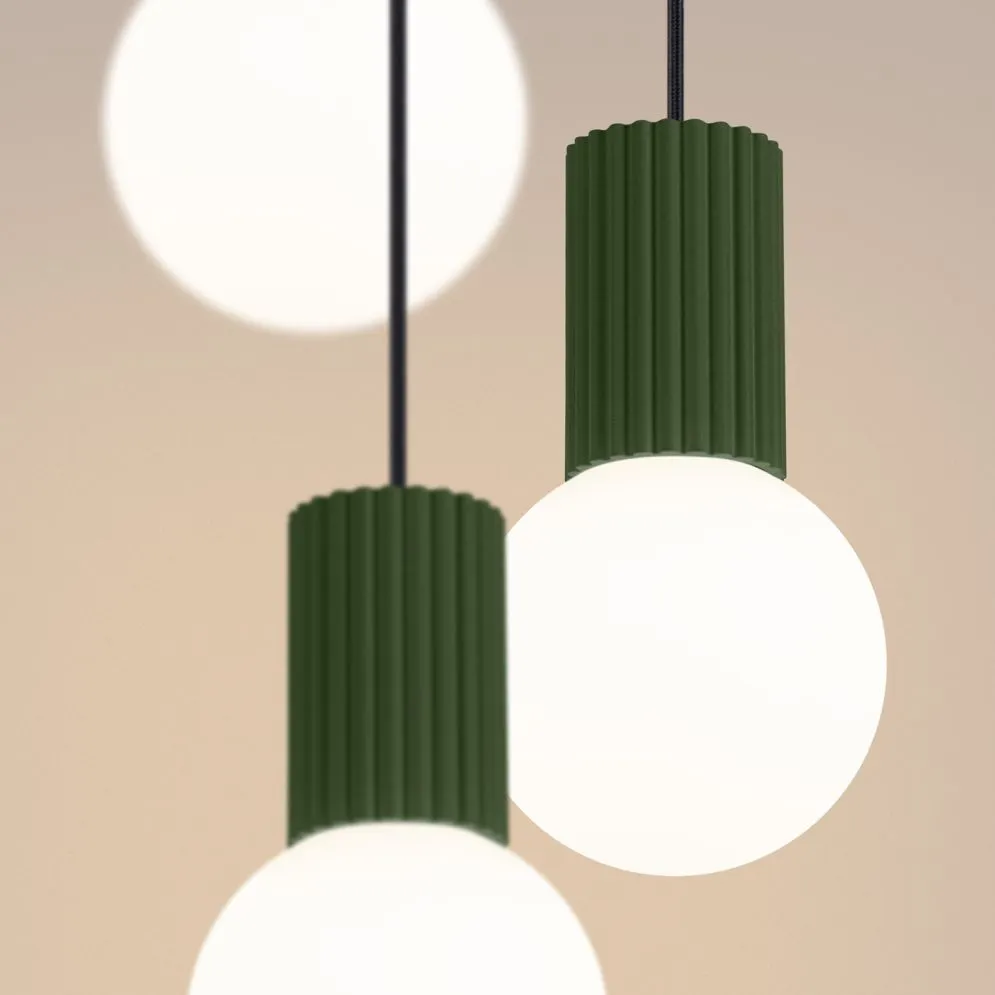 Lampa wisząca HALO 3P zielona oliwka | sklep MIRAT  kolekcja halo