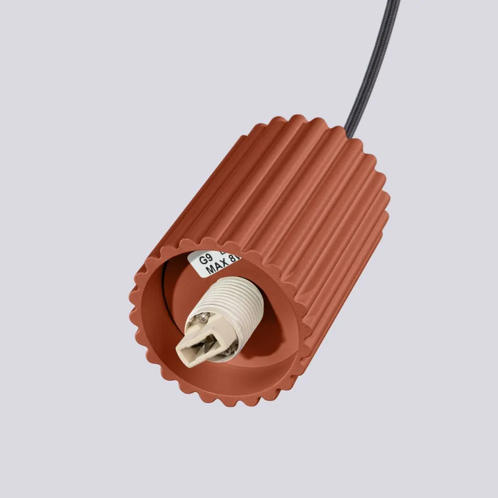 Lampa wisząca HALO 1 ochra czerwona | sklep MIRAT kolekcja halo