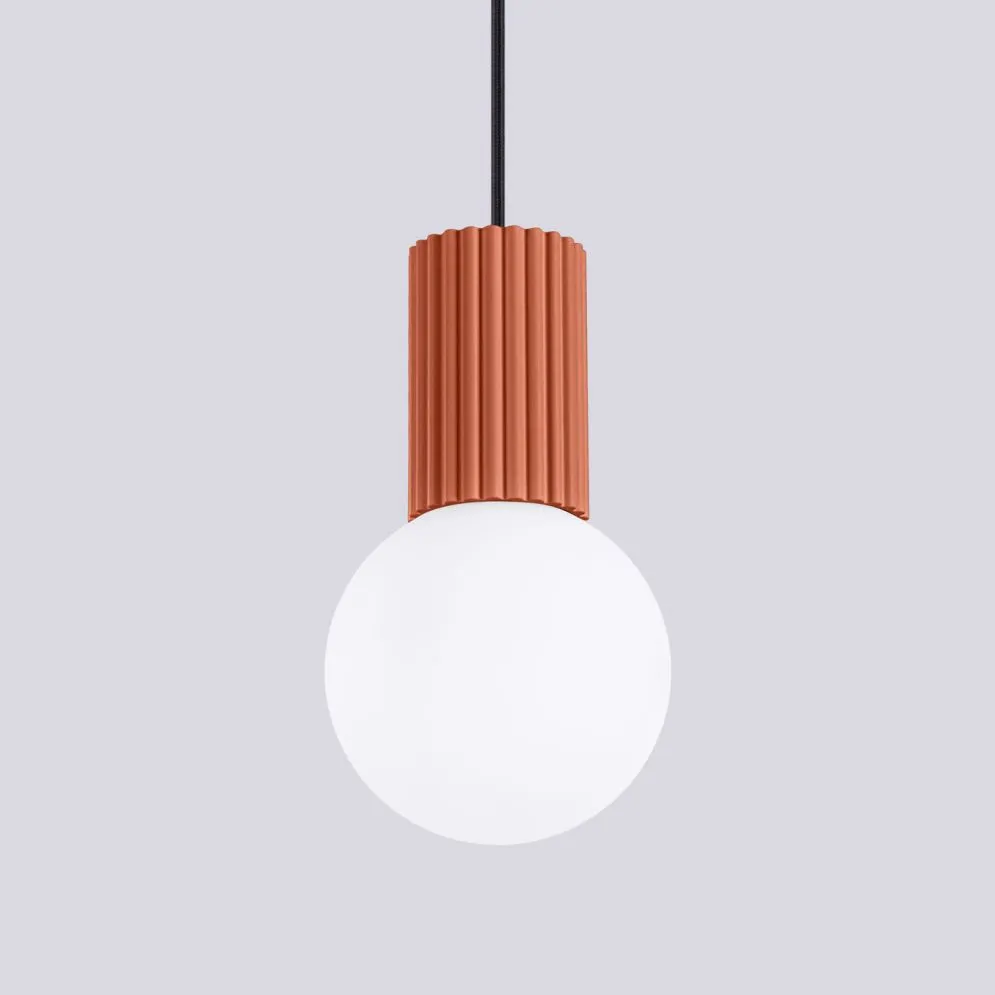 Lampa wisząca HALO 1 ochra czerwona | sklep MIRAT kolekcja halo
