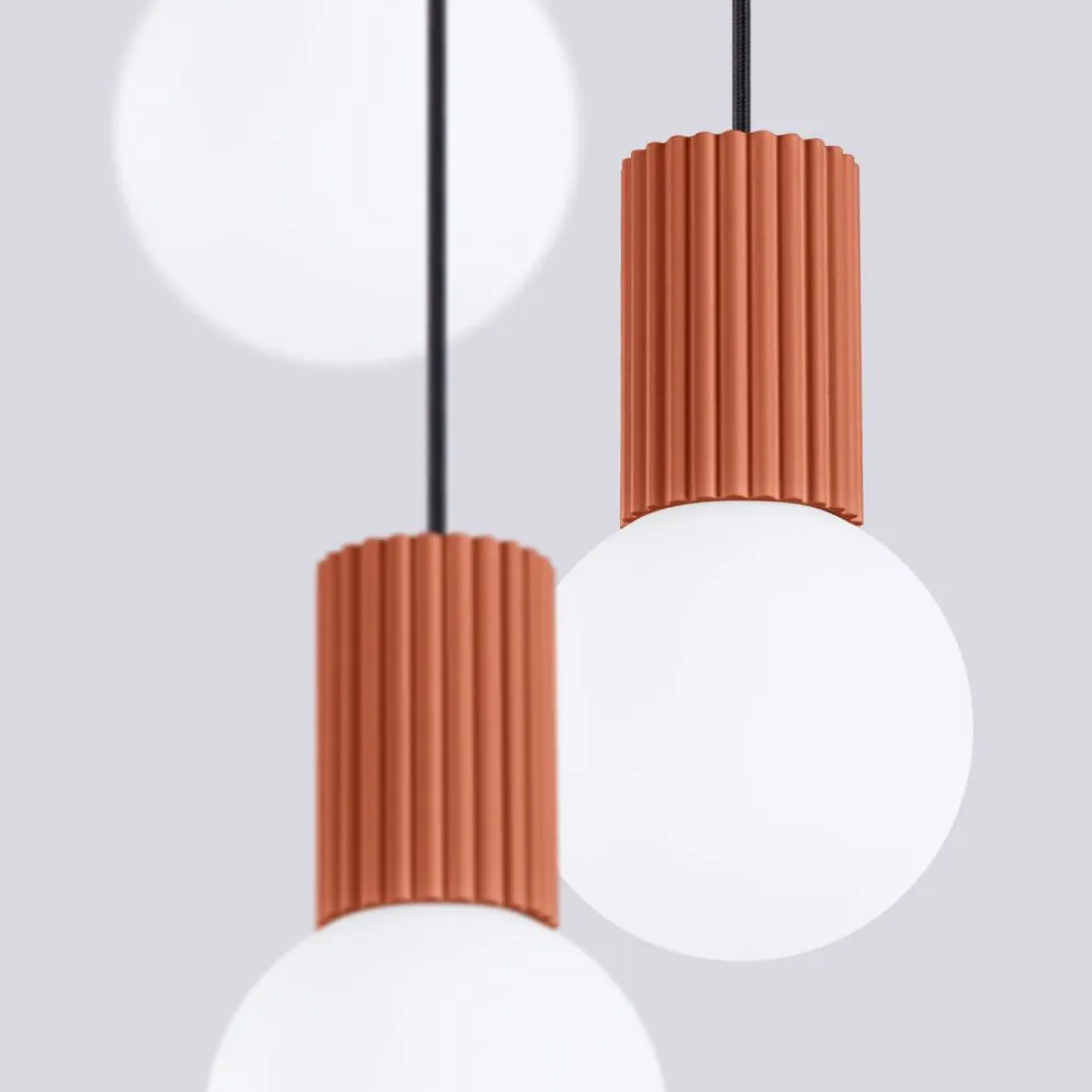 Lampa wisząca HALO 3P ochra czerwona | sklep MIRAT kolekcja halo