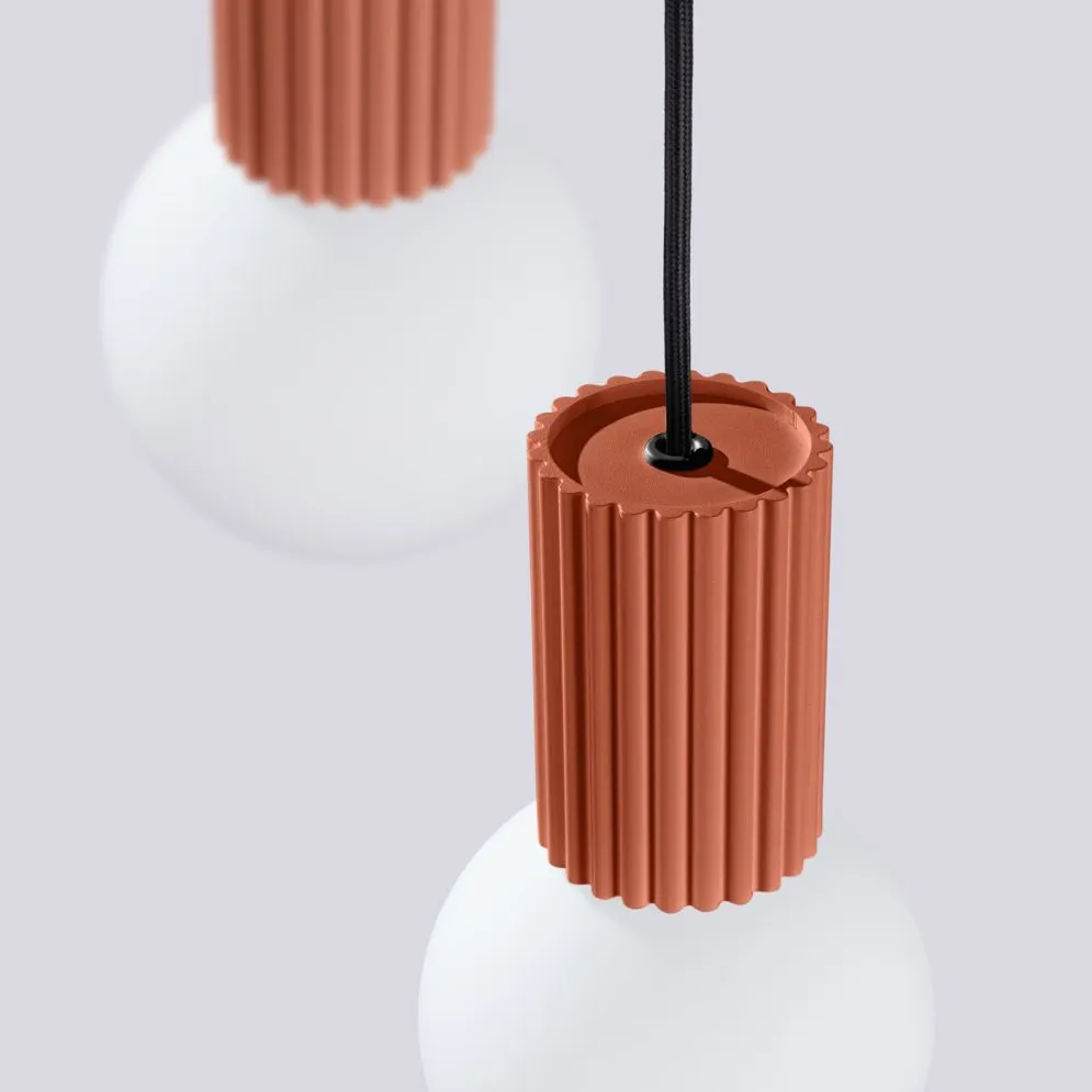 Lampa wisząca HALO 3P ochra czerwona | sklep MIRAT kolekcja halo