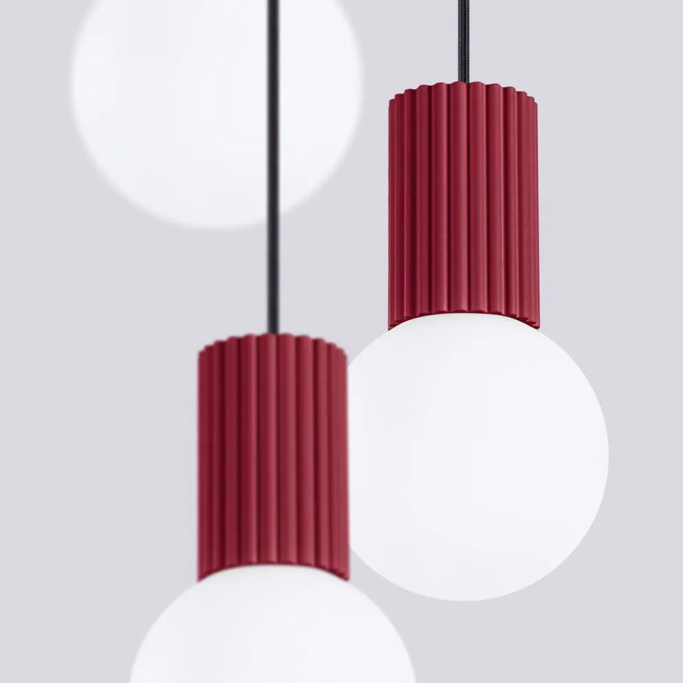 Lampa wisząca HALO 3P burgund | sklep MIRAT  kolekcja halo