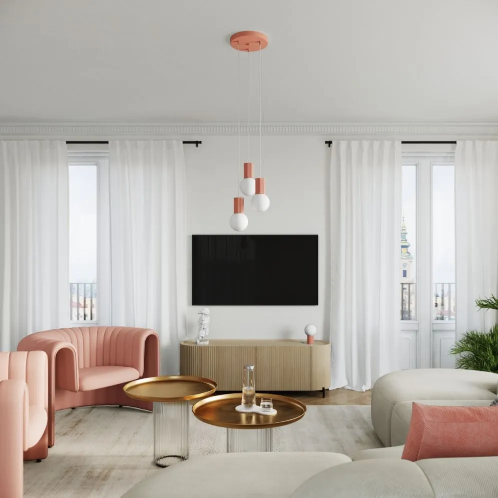 Lampa wisząca HALO 1 brzoskwiniowa | sklep MIRAT  kolekcja halo