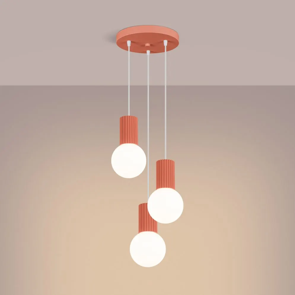 Lampa wisząca HALO 3P brzoskwiniowa | sklep MIRAT  kolekcja halo