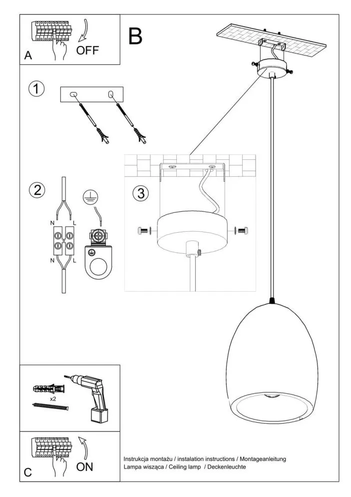Lampa wisząca ceramiczna FLAWIUSZ | sklep MIRAT kolekcja flavio