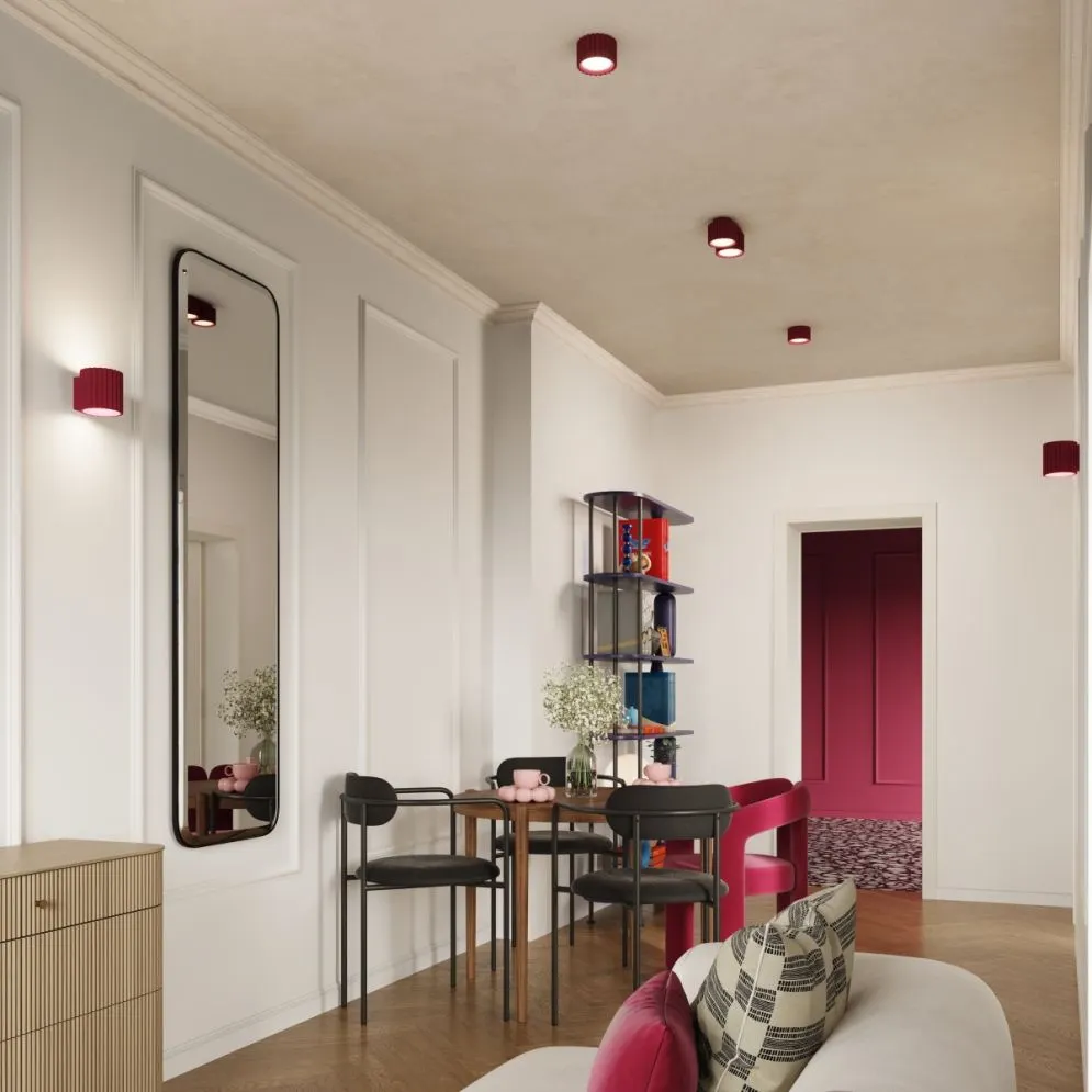 Plafon AURA 2 burgund Gx53 | sklep MIRAT kolekcja aura