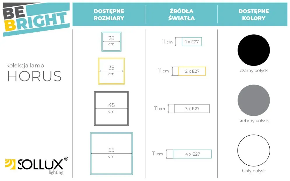 Plafon HORUS 35 biały | sklep MIRAT kolekcja horus
