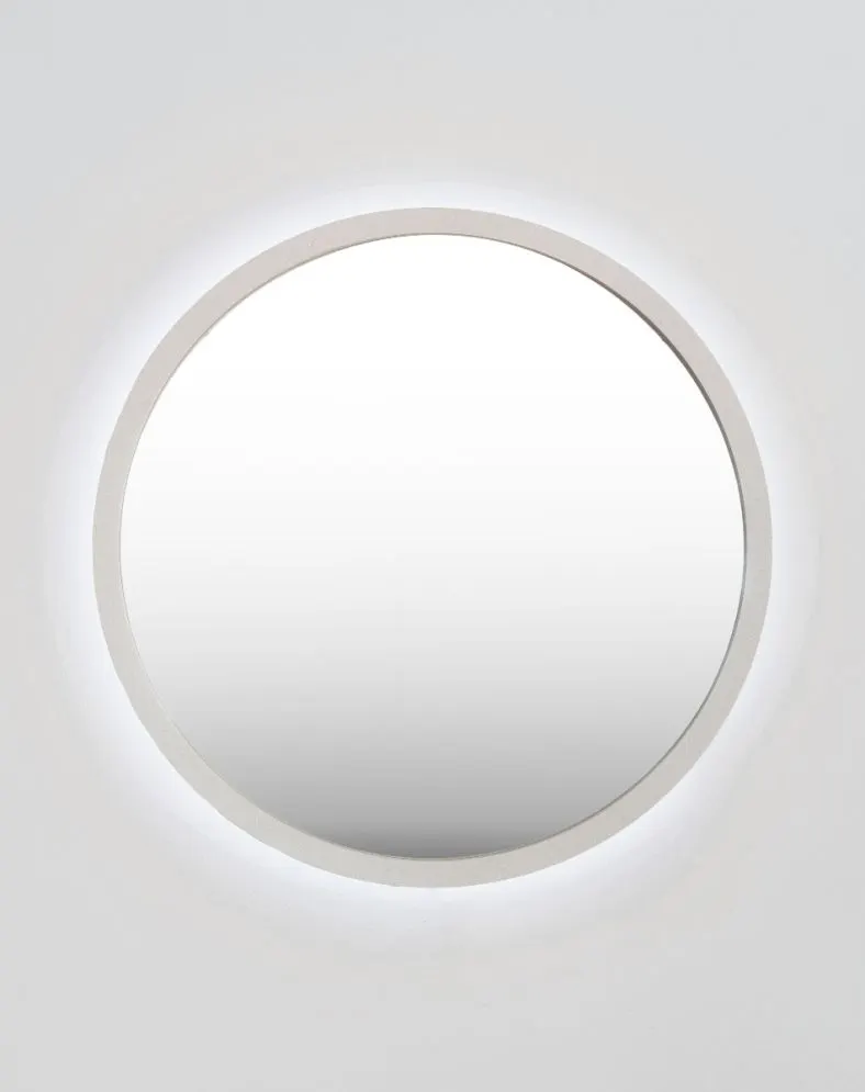 Lustro łazienkowe ZIRCON BETON 90 z oświetleniem LED | MIRAT. w stylu kolekcja ZIRCON