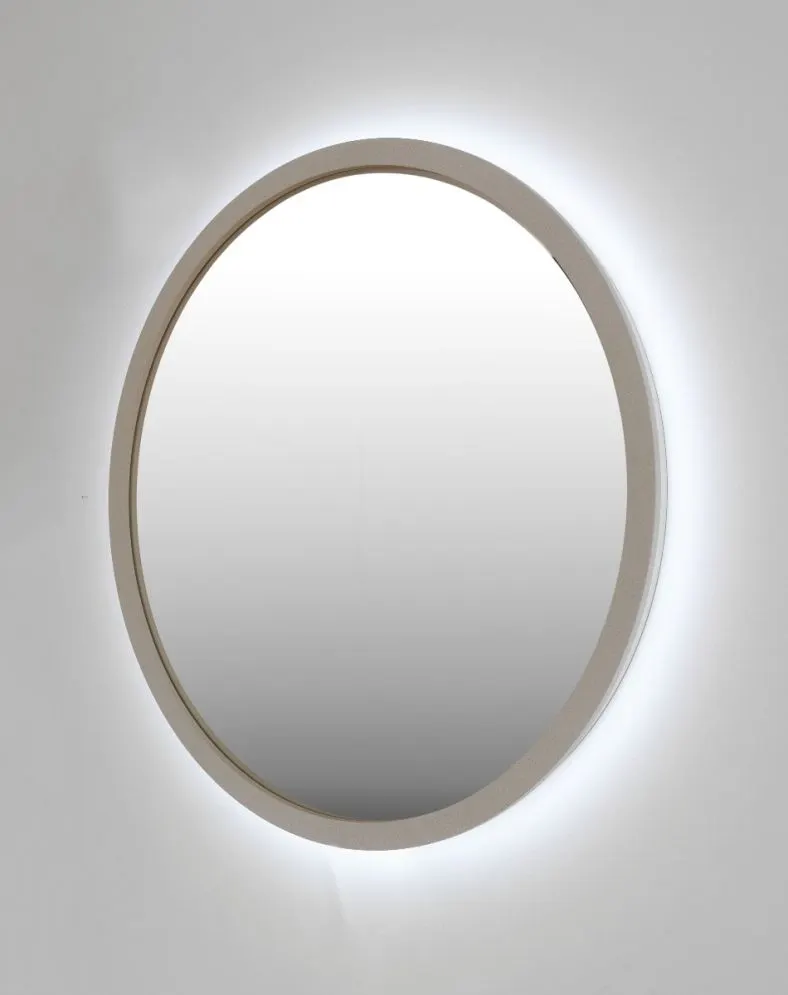 Lustro łazienkowe ZIRCON BETON 90 z oświetleniem LED | MIRAT. w stylu kolekcja ZIRCON