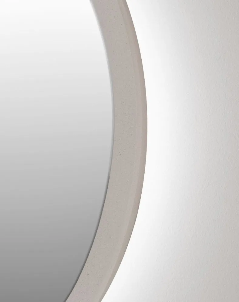 Lustro łazienkowe ZIRCON BETON 60 z oświetleniem LED | MIRAT. w stylu kolekcja ZIRCON