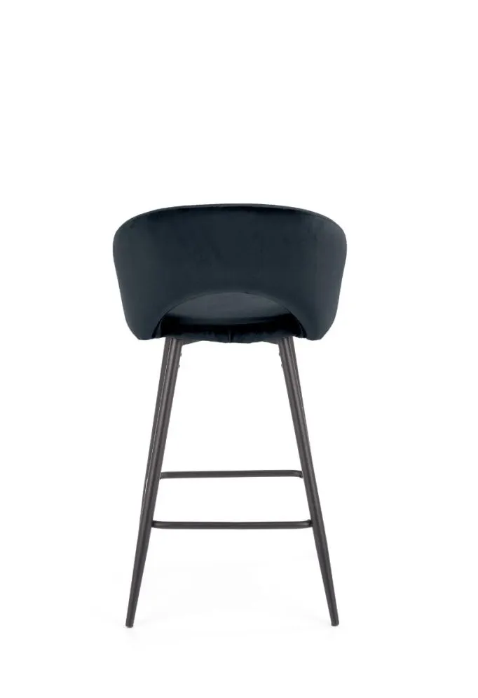 Hoker barowy H96 VELVET czarny welurowy I sklep meblowy MIRAT. styl LOFT