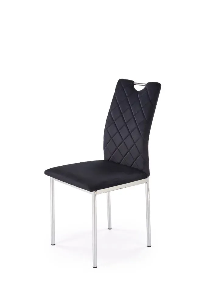 Krzesło tapicerowane K578 VELVET czarne welurowe I sklep meblowy MIRAT. styl GLAMOUR