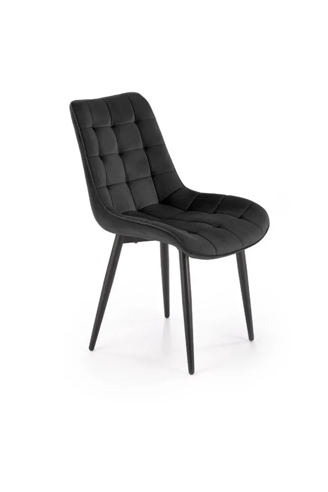 Krzesło tapicerowane K580 VELVET czarne do salonu I sklep meblowy MIRAT. styl LOFT