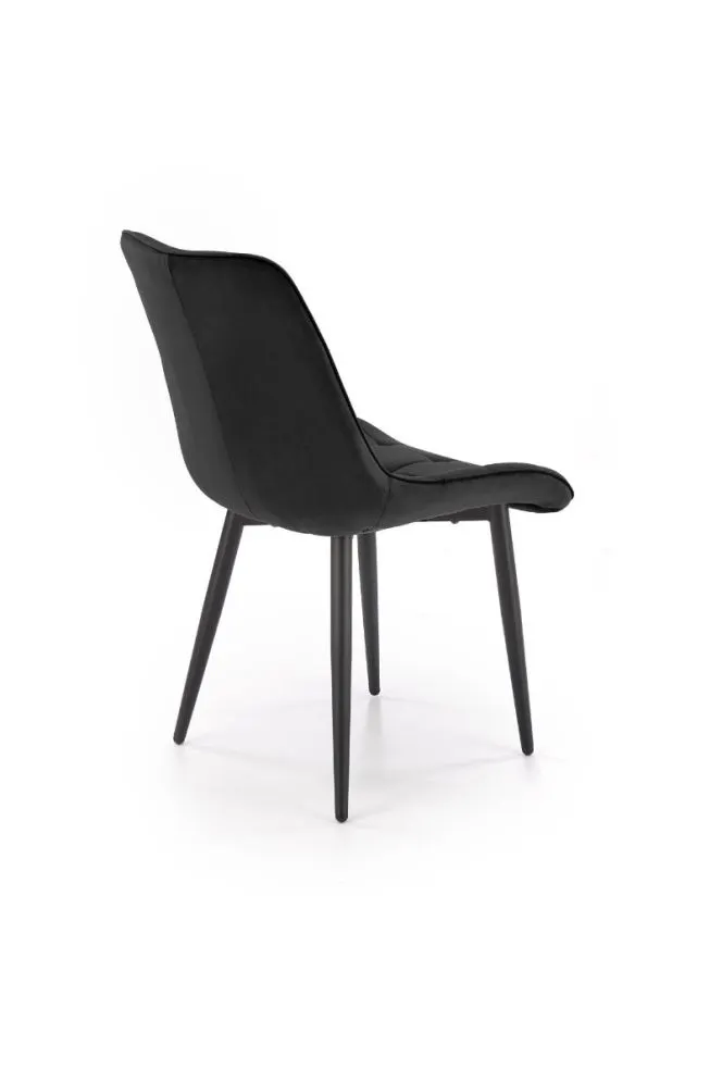 Krzesło tapicerowane K580 VELVET czarne do salonu I sklep meblowy MIRAT. styl LOFT