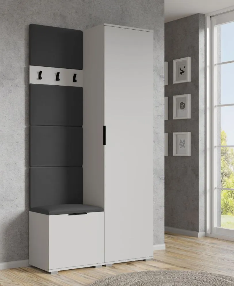 Panel tapicerowany CLIF P-50 50x35 szary do przedpokoju I sklep meblowy MIRAT.  kolekcja CLIF