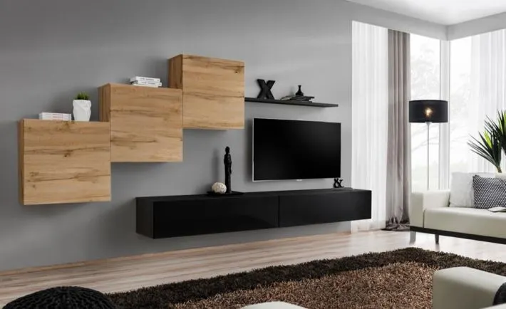 Meblościanka SWITCH X z szafką RTV i trzema szafkami | MIRAT. w stylu kolekcja SWITCH