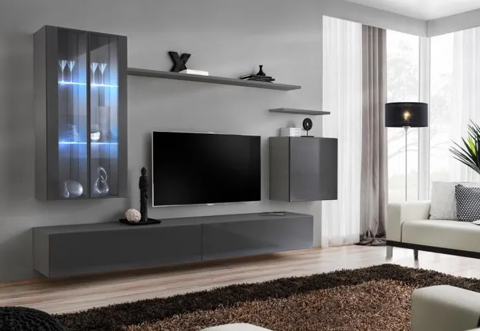 Meblościanka SWITCH XII na wysoki połysk z podświetleniem | MIRAT. w stylu  kolekcja SWITCH