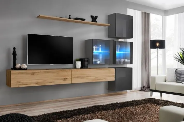 Meblościanka SWITCH XIX modułowa na wysoki połysk | MIRAT. w stylu  kolekcja SWITCH