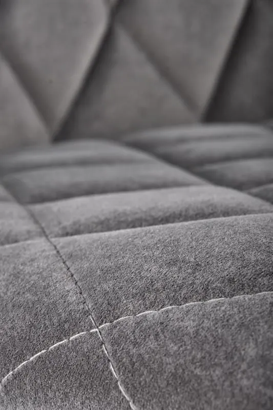Krzesło K450 VELVET szare tapicerowane do salonu | MIRAT. styl GLAMOUR, LOFT
