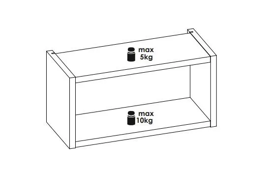 Półka wisząca NOVA COAST EVOKE 40x20cm dąb coast evoke otwarta I sklep meblowy MIRAT. styl SKANDYNAWSKI kolekcja NOVA