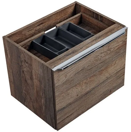 Szafka pod umywalkę nablatową SANTA FE OAK 60 + SANTA FE OAK 60 + regał dolny 20 dąb COMAD | MIRAT. styl LOFT kolekcja SANTA FE OAK