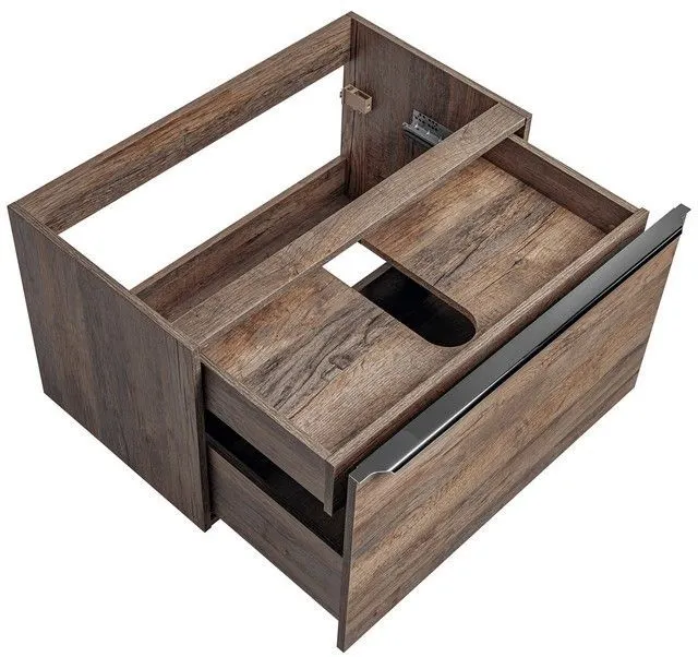 Szafka pod umywalkę nablatową SANTA FE OAK 60 + SANTA FE OAK 60 + regał dolny 20 dąb COMAD | MIRAT. styl LOFT kolekcja SANTA FE OAK